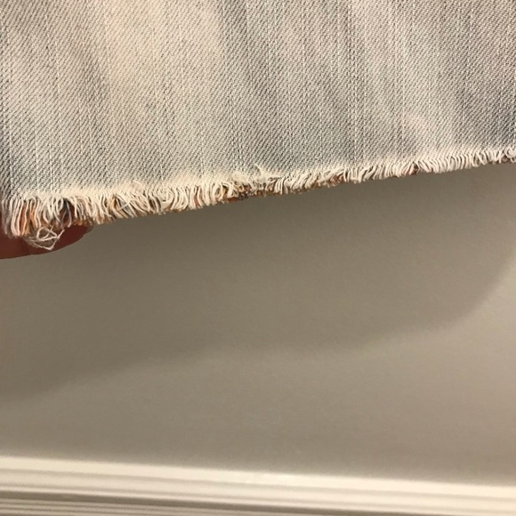 Free People Destroyed Denim Shorts 29 white wash - Picture 6 of 10